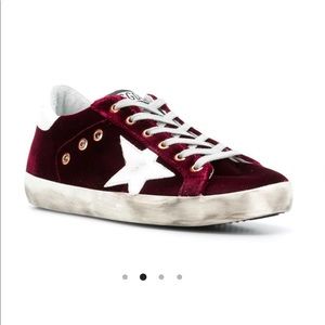 Golden Goose Superstar Bordeaux & white velvet 40